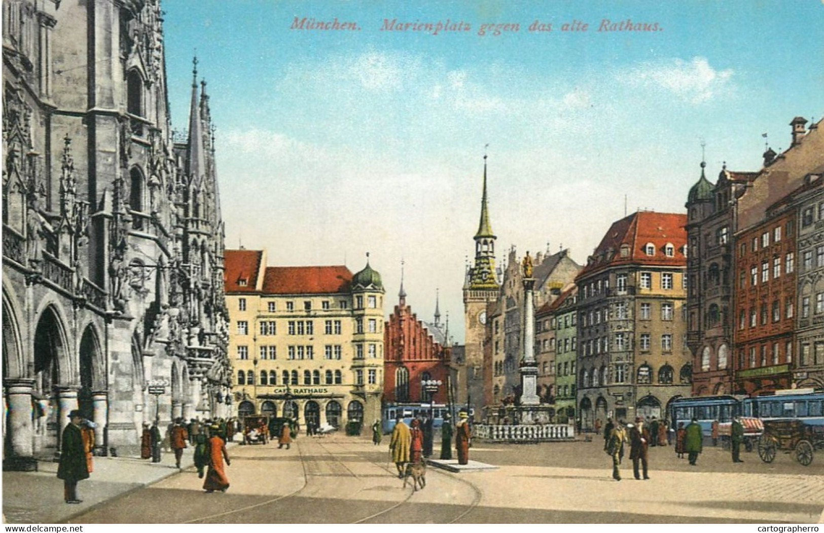 Germany Munchen Marienplatz Gegen Das Alte Rathaus - München