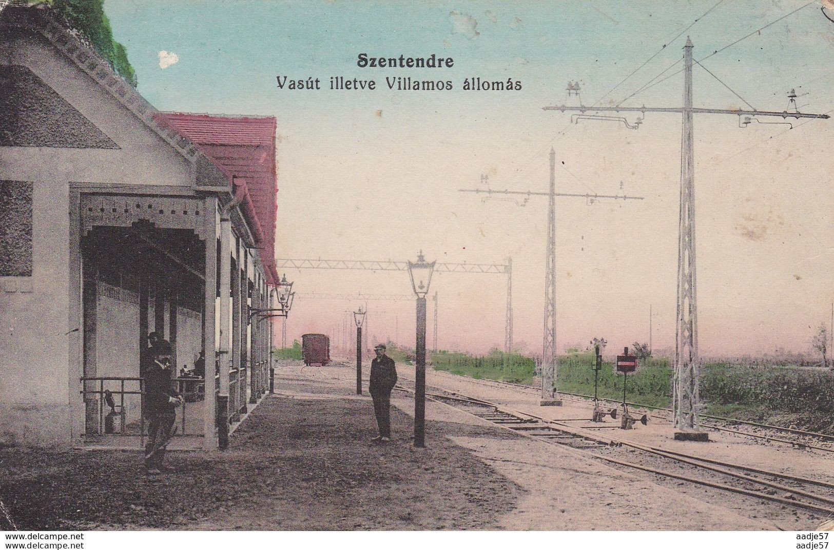 Ungarn Hongary Hongrie Szentendre, 1918. (4737) Railway Station 1914 - Bahnhöfe Ohne Züge