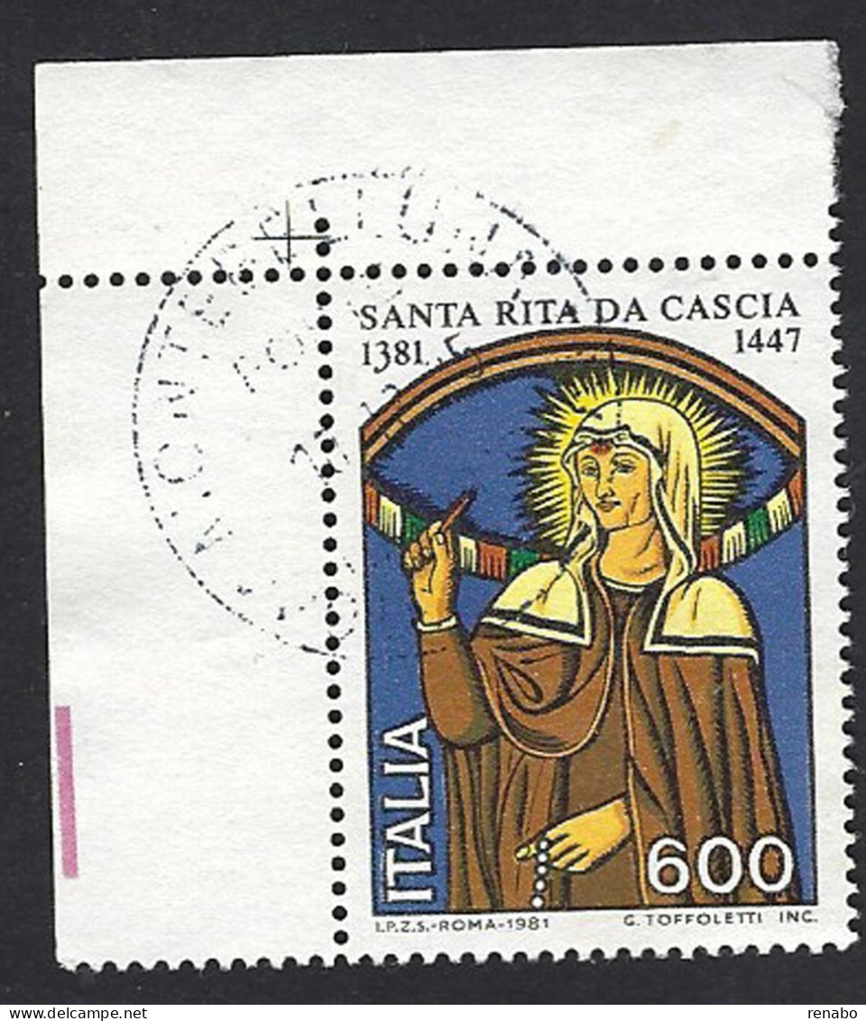 Italia 1981; Santa Rita Da Cascia, Angolo Superiore. Usato - 1981-90: Gebraucht