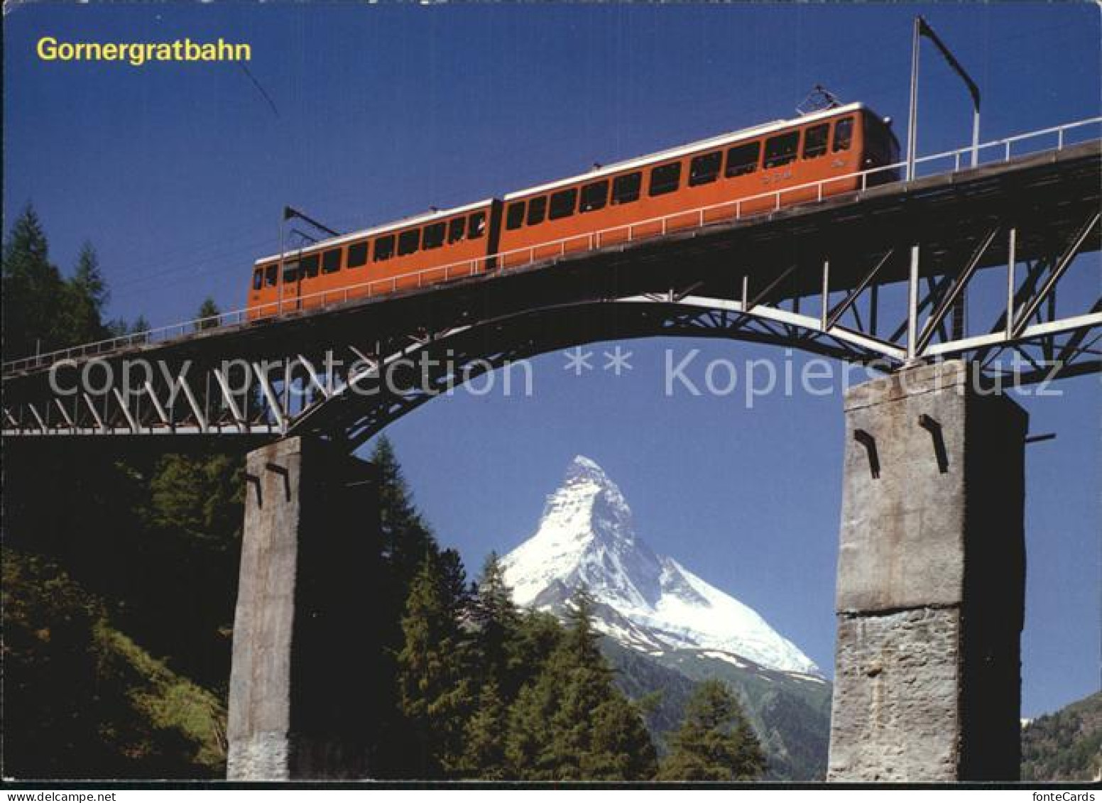 12614024 Gornergratbahn Findelbachbruecke Zermatt Matterhorn Mt. Cervin  Gornerg - Other & Unclassified