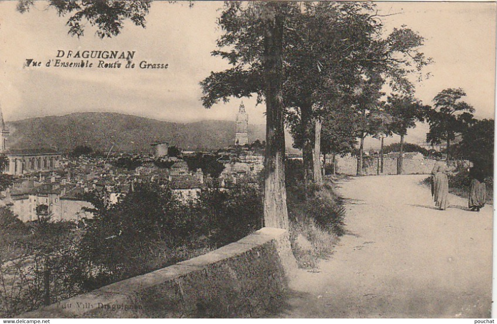 KO 22-(83) DRAGUIGNAN - VUE D' ENSEMBLE - ROUTE DE GRASSE  - 2 SCANS - Draguignan