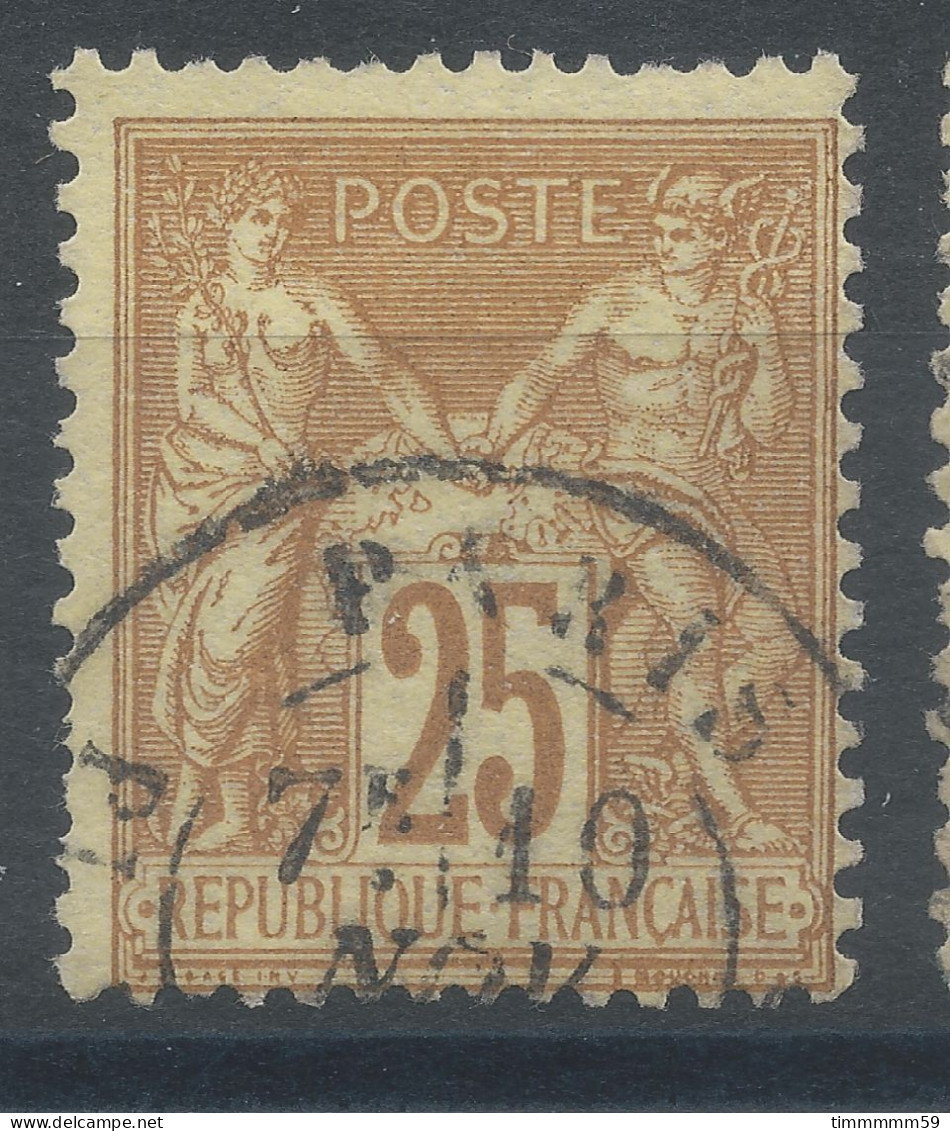 Lot N°82859   N°92, Oblitéré Cachet à Date De PARIS - 1876-1898 Sage (Tipo II)