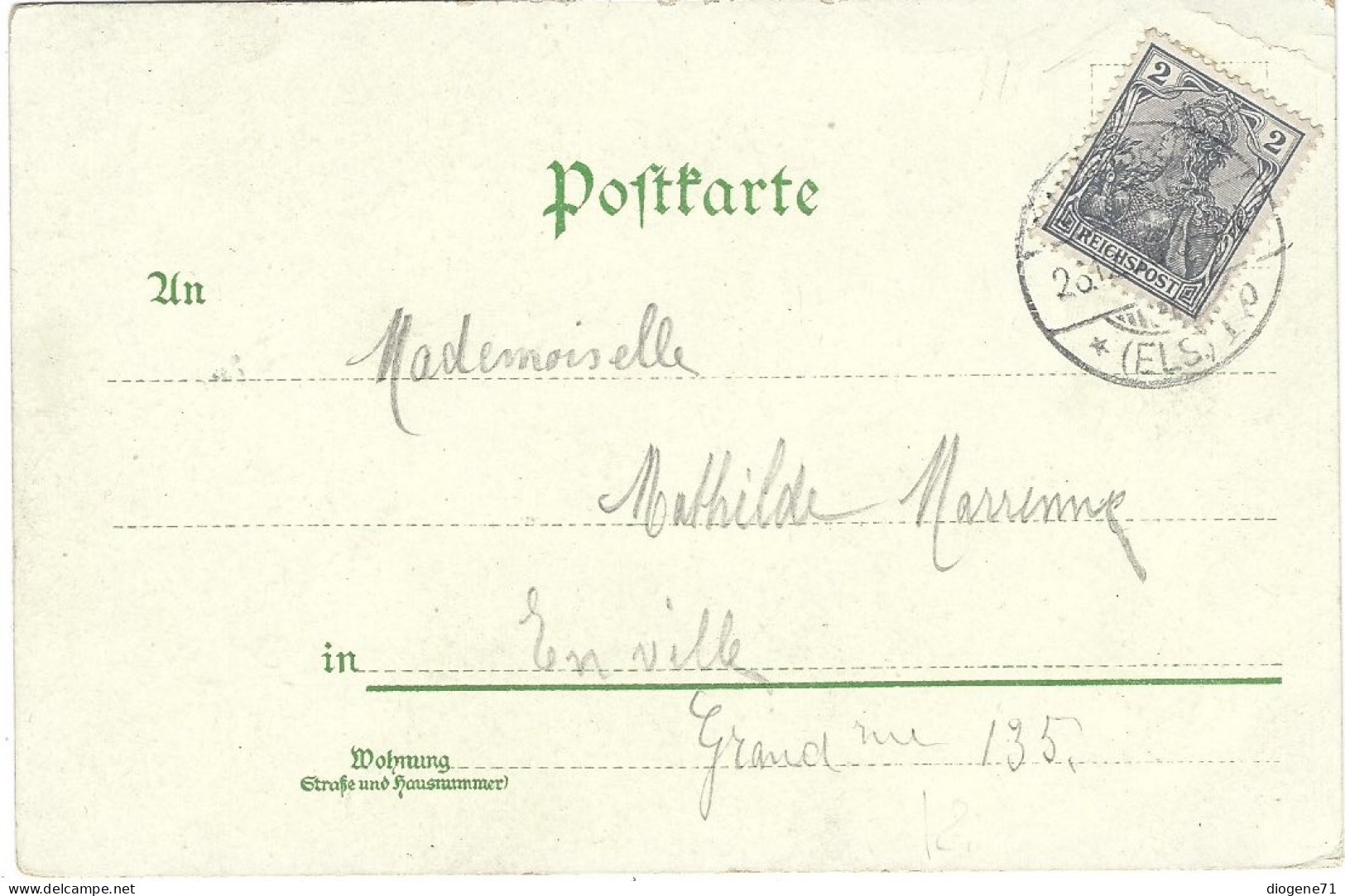 Gruss Aus ... Alsace 1900 Jugendstil Jonquilles E.B. & Ci.B. - Saluti Da.../ Gruss Aus...