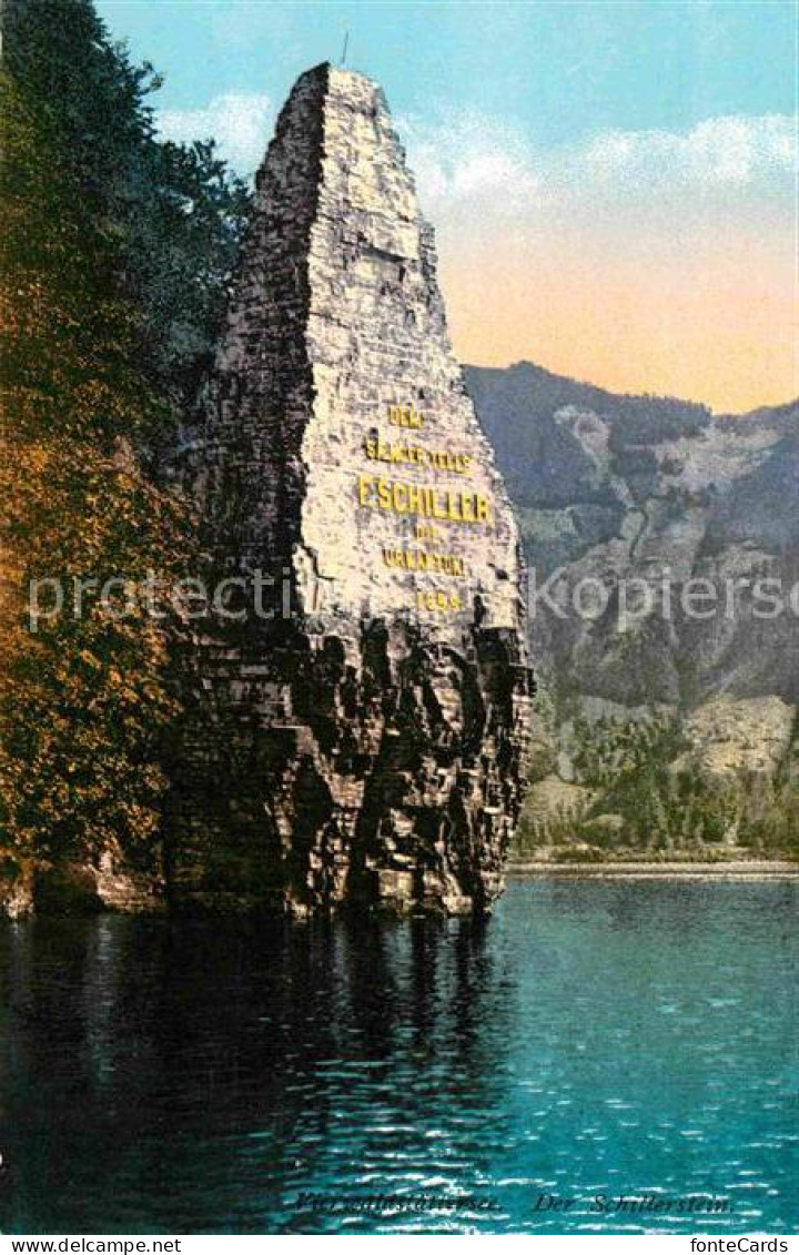 12612891 Vierwaldstaettersee SZ Schillerstein Brunnen - Autres & Non Classés