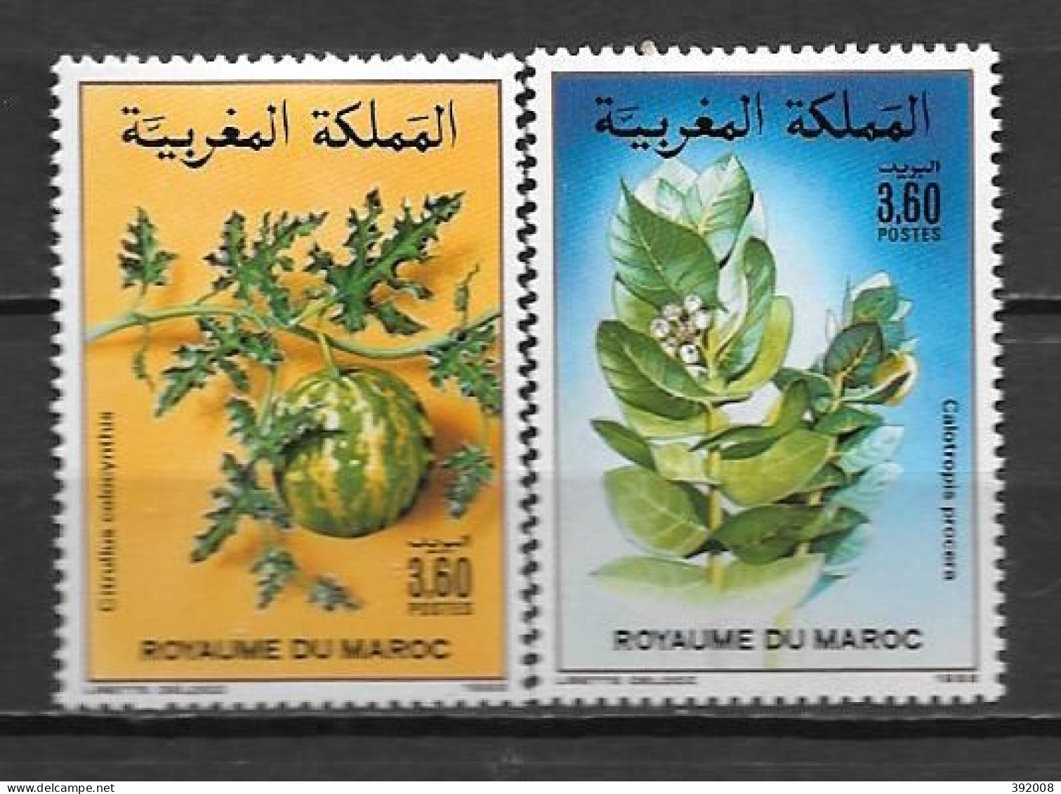 1988 - N° 1052 à 1053 * MH - Fleurs - Marokko (1956-...)