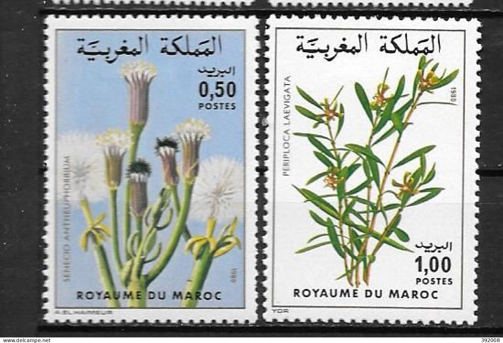1980 - N° 868 à 869* MH - Fleurs - Morocco (1956-...)