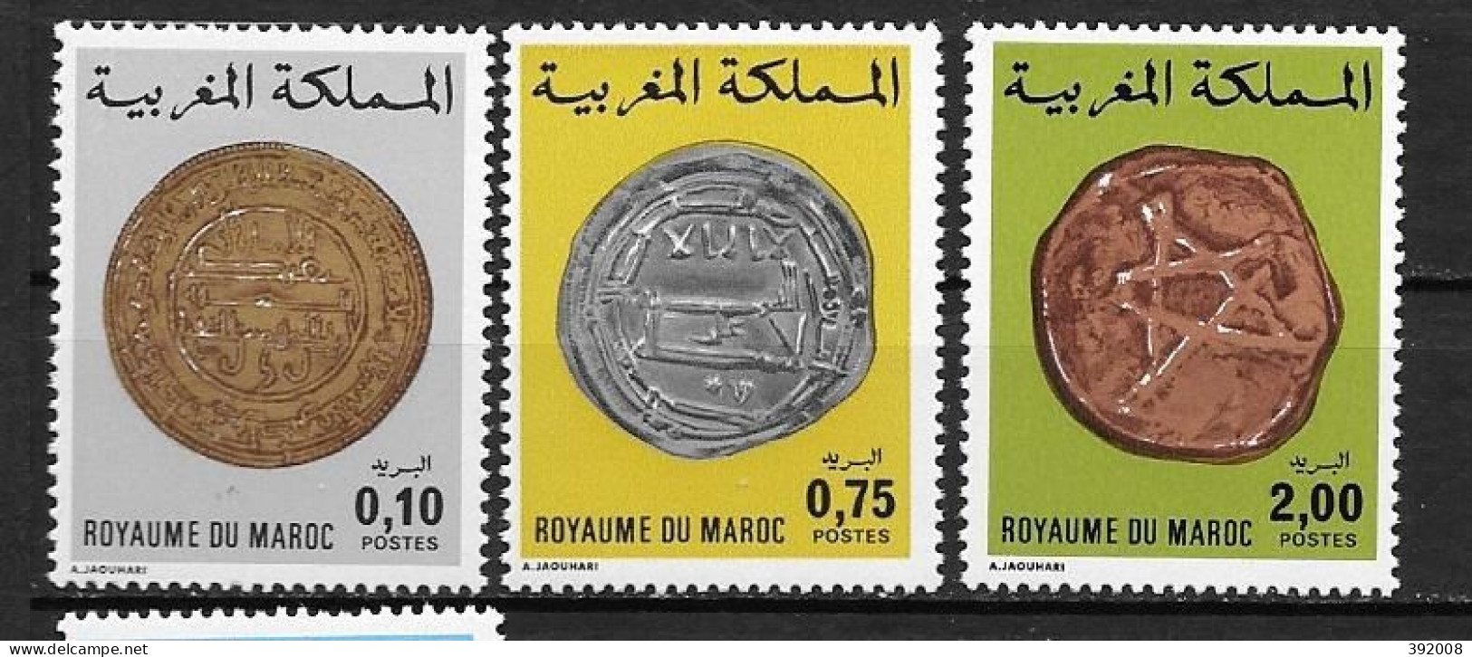 1977 - N° 797 à 799* MH - Monnaies Anciennes - Morocco (1956-...)