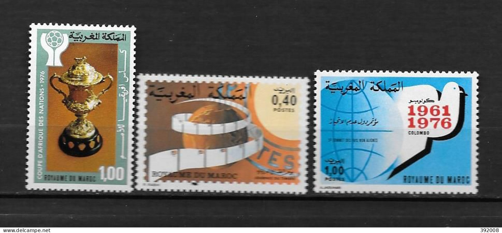 1977 - N° 780 + 783 à 784* MH - CAN - Journée Du Timbre - Conféreence Des Pays Non-alignés - Morocco (1956-...)