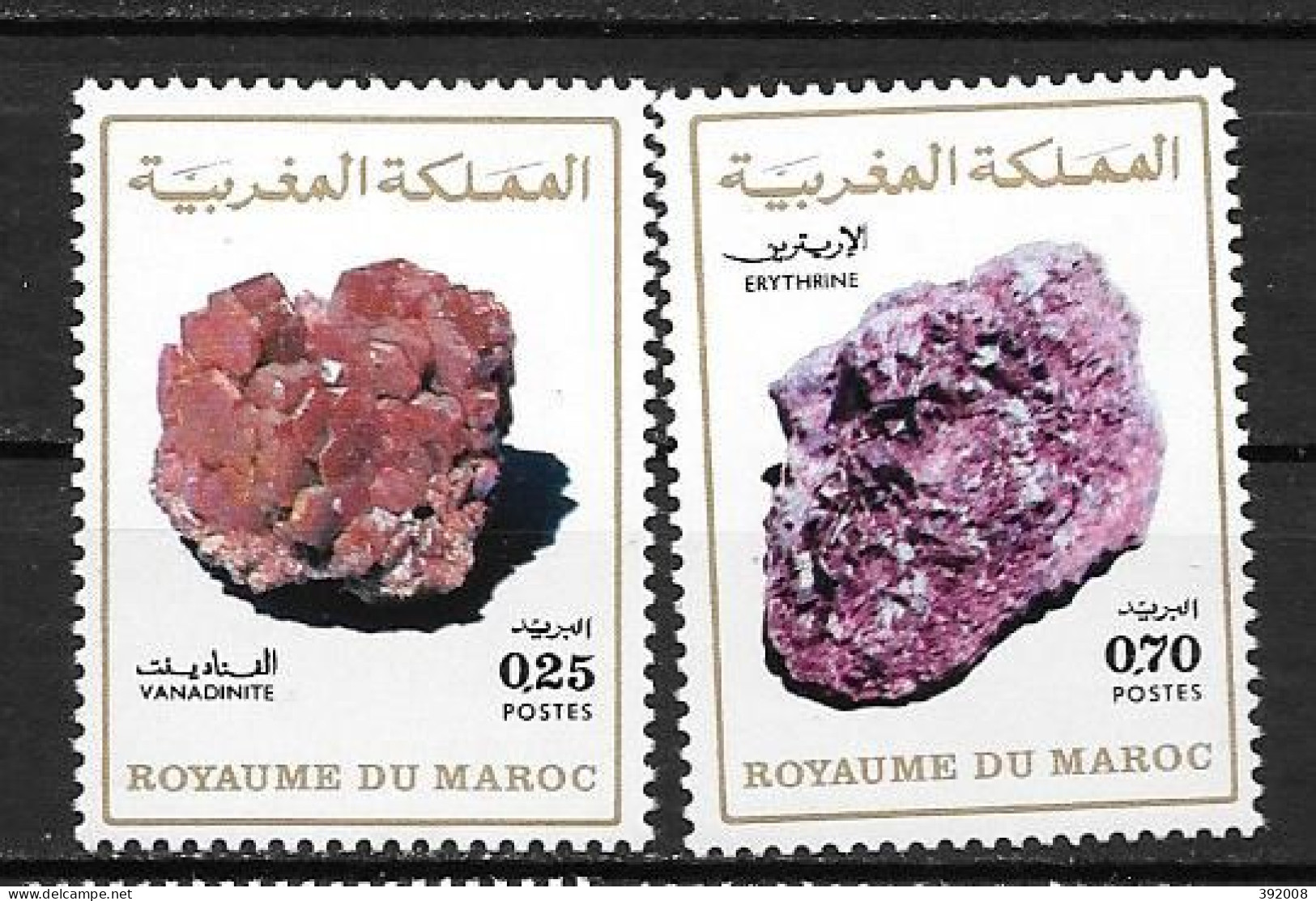 1974 - N° 698 à 699* MN - Roches Minérales - Marokko (1956-...)