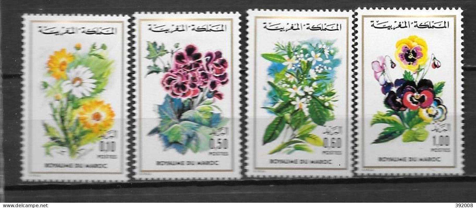 1975 - N° 726 à 729*MH - Fleurs - Marocco (1956-...)