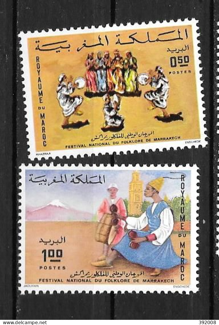 1973 - N° 680 à 681** MNH - Festival De Folkloreà Marakech - Marocco (1956-...)