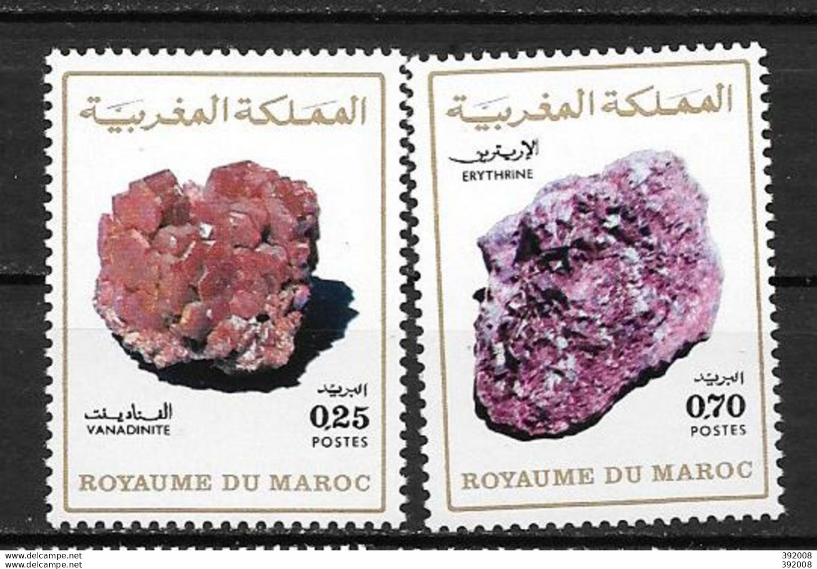 1974 - N° 698 à 699** MNH - Roches Minérales - Marokko (1956-...)