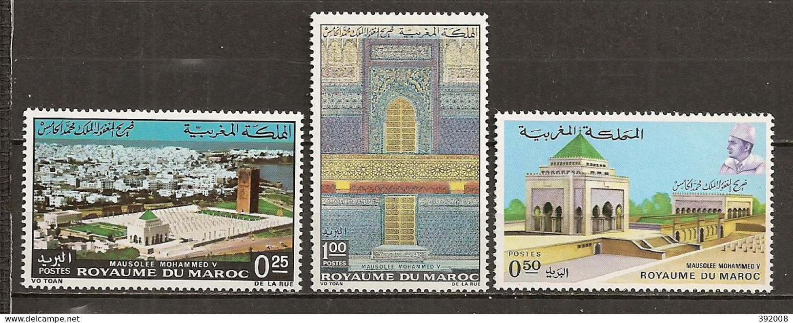 1971 - N° 622 à 624* MH - Mausolée De Mohamed V - Marruecos (1956-...)