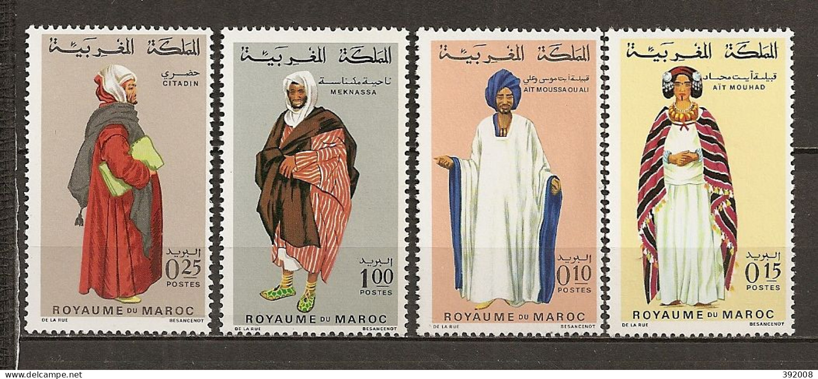 1969 - N° 590 à 593* MH - Costumes - Marokko (1956-...)