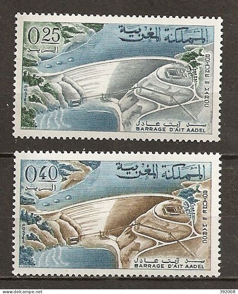 1967 - N° 517 à 518** MNH - Barreage D'Ait Aadel - Marokko (1956-...)
