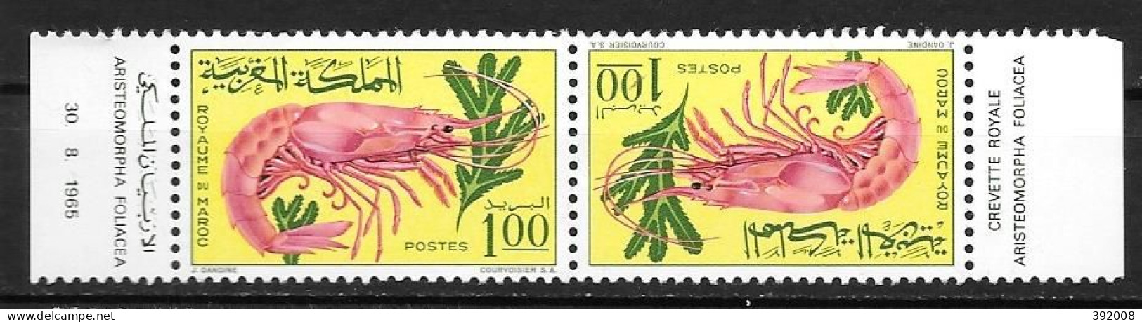 1965 - N° 493A** MNH - Coquillages Et Crustacées - Marokko (1956-...)