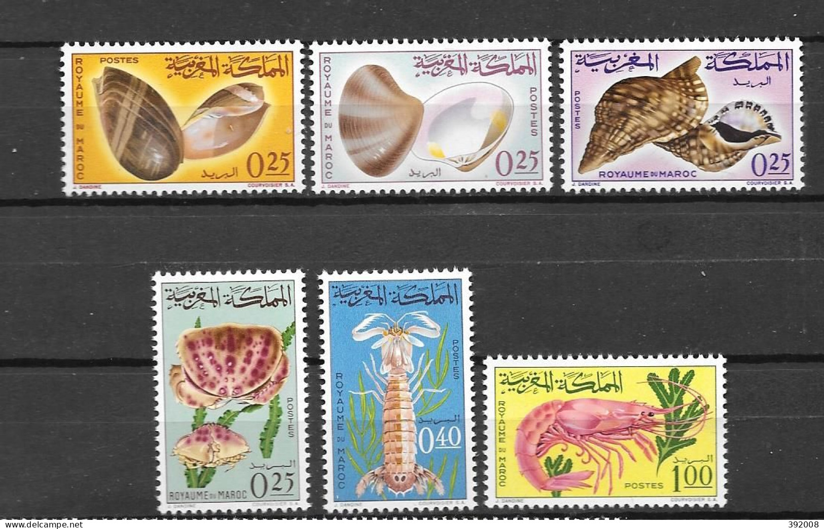 1965 - N° 488 à 489*MH - Coquillages Et Crustacés - Maroc (1956-...)