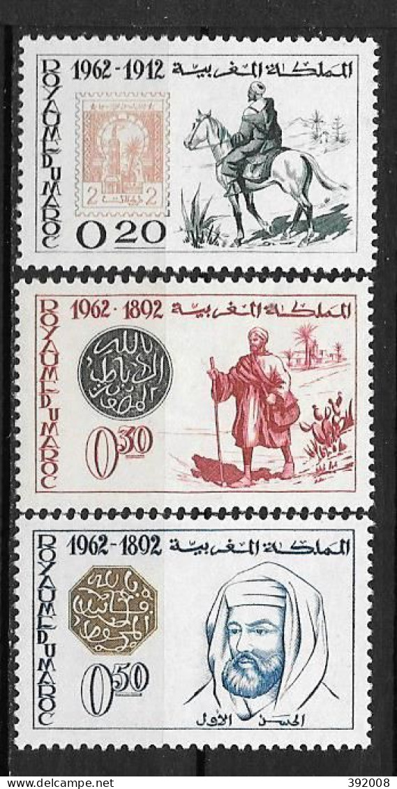 1962 - N° 450 à 452** MNH - Journée Du Timbre - Maroc (1956-...)