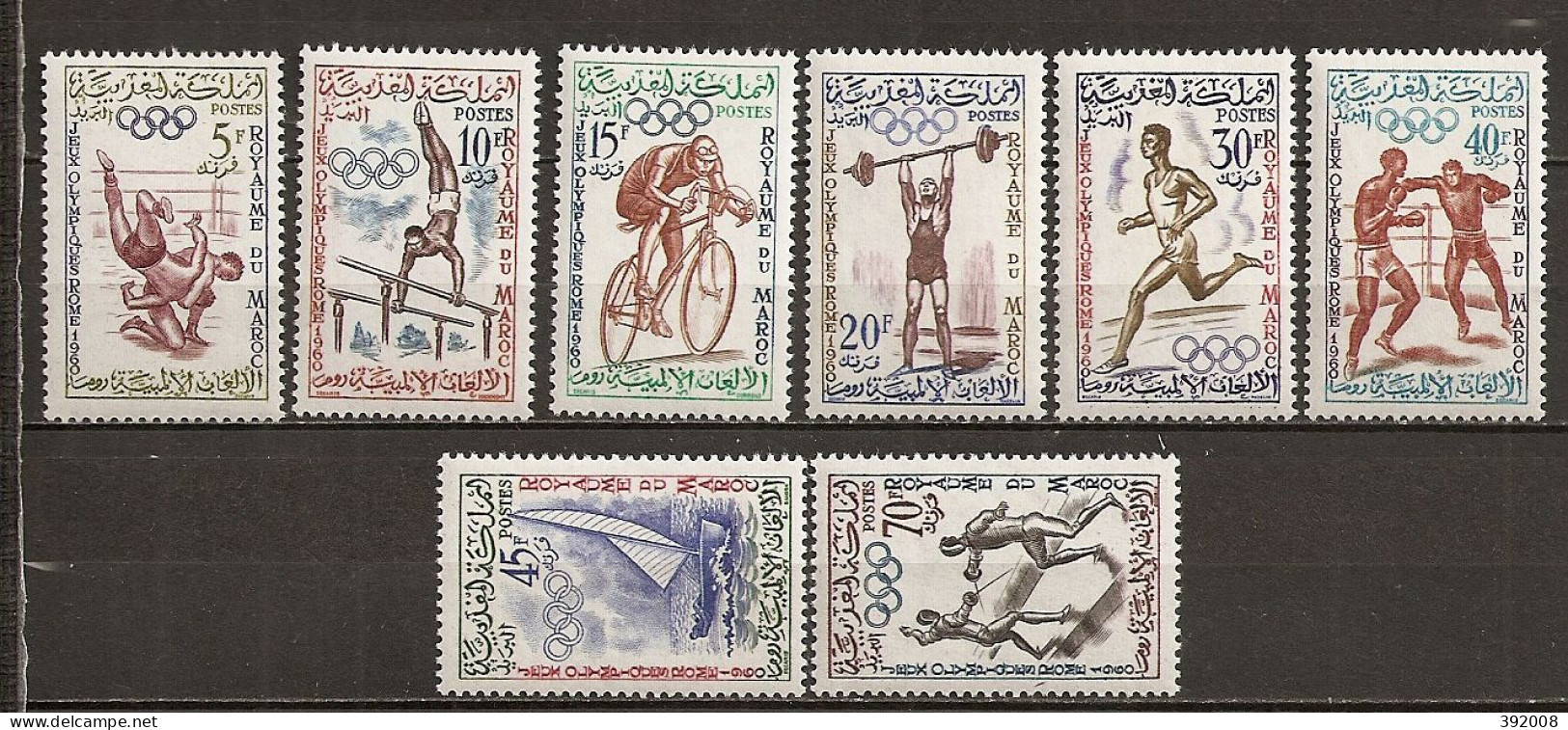 1960 - N° 413 à 420 *MH - Jeux Olympiques De Rome - Morocco (1956-...)