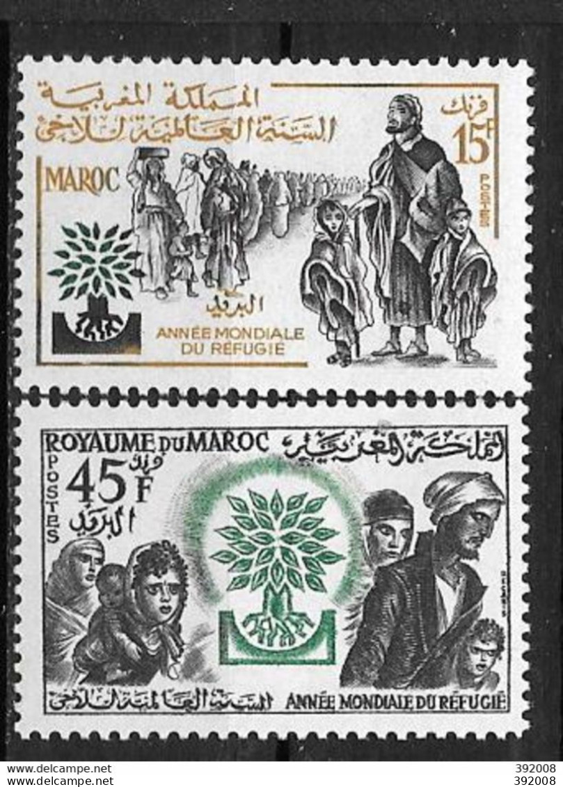 1960 - N° 402 à 403 *MH - Année Mondiale Du Réfugié - Morocco (1956-...)