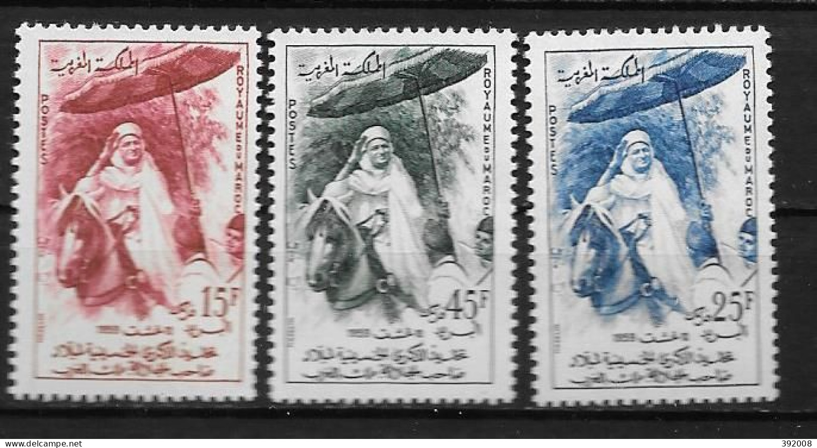 1959 - N° 390 à 392**MNH - 50 Ans Du Roi Mohamed V - Maroc (1956-...)