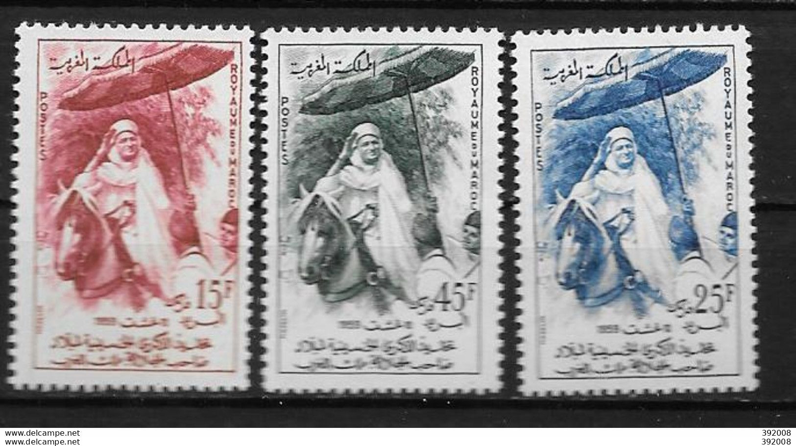 1959 - N° 390 à 392*MH - 50 Ans Du Roi Mohamed V - Marokko (1956-...)