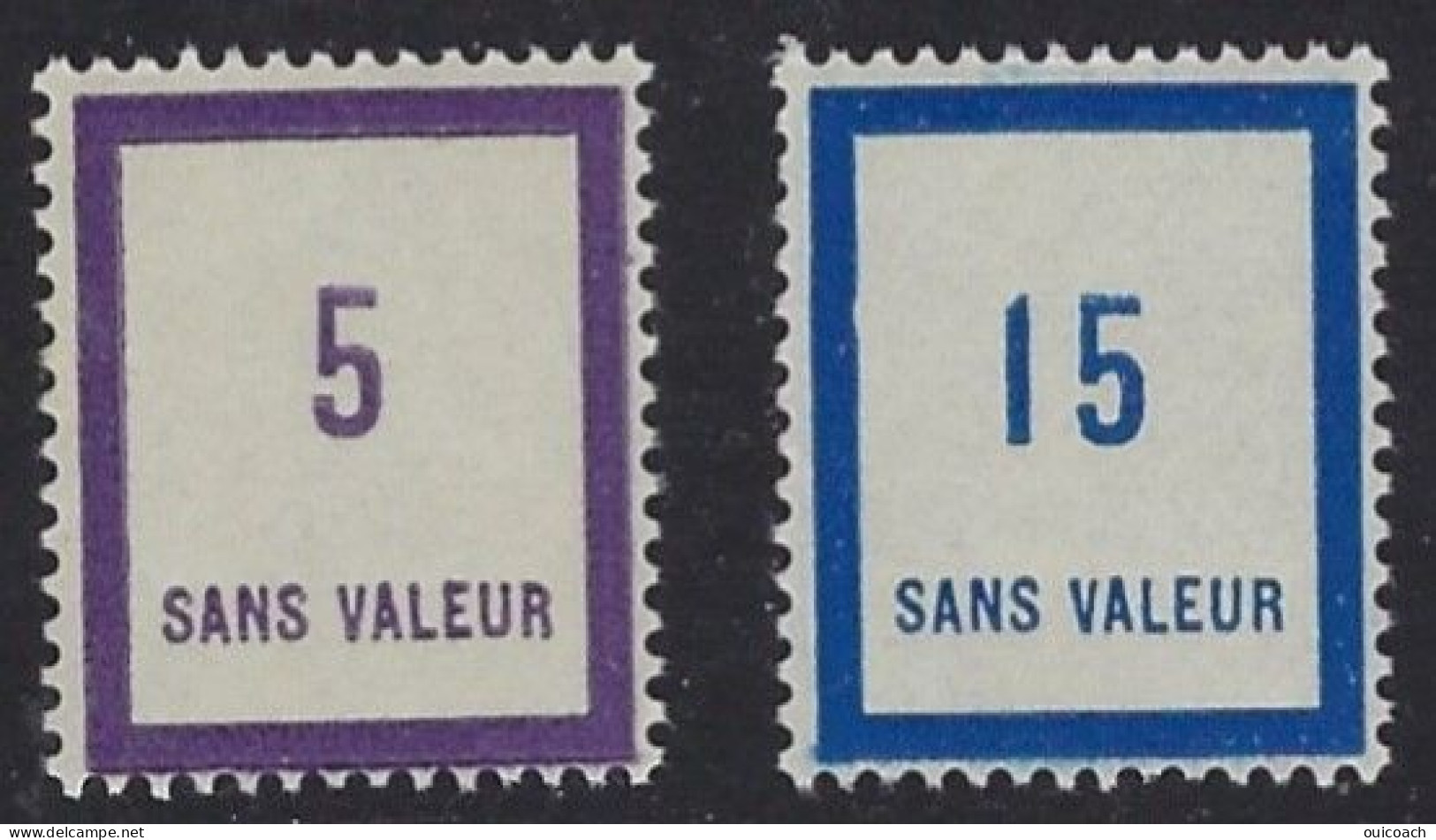 F103 + F104, 5 Violet + 15 Bleu - Fictifs