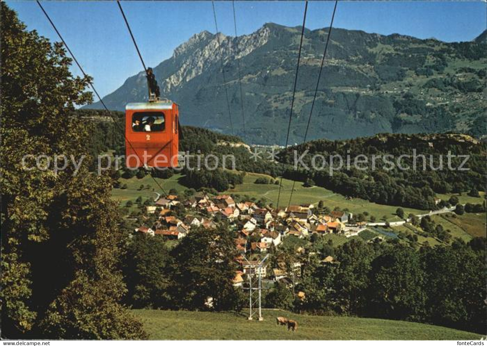 12612100 Oberschan Seilbahn Kurhaus Alier Und Drei Schwestern Oberschan - Other & Unclassified