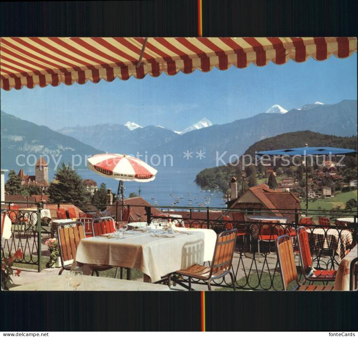 12612061 Spiez BE Hotel Des Alpes Terrasse Spiez - Otros & Sin Clasificación