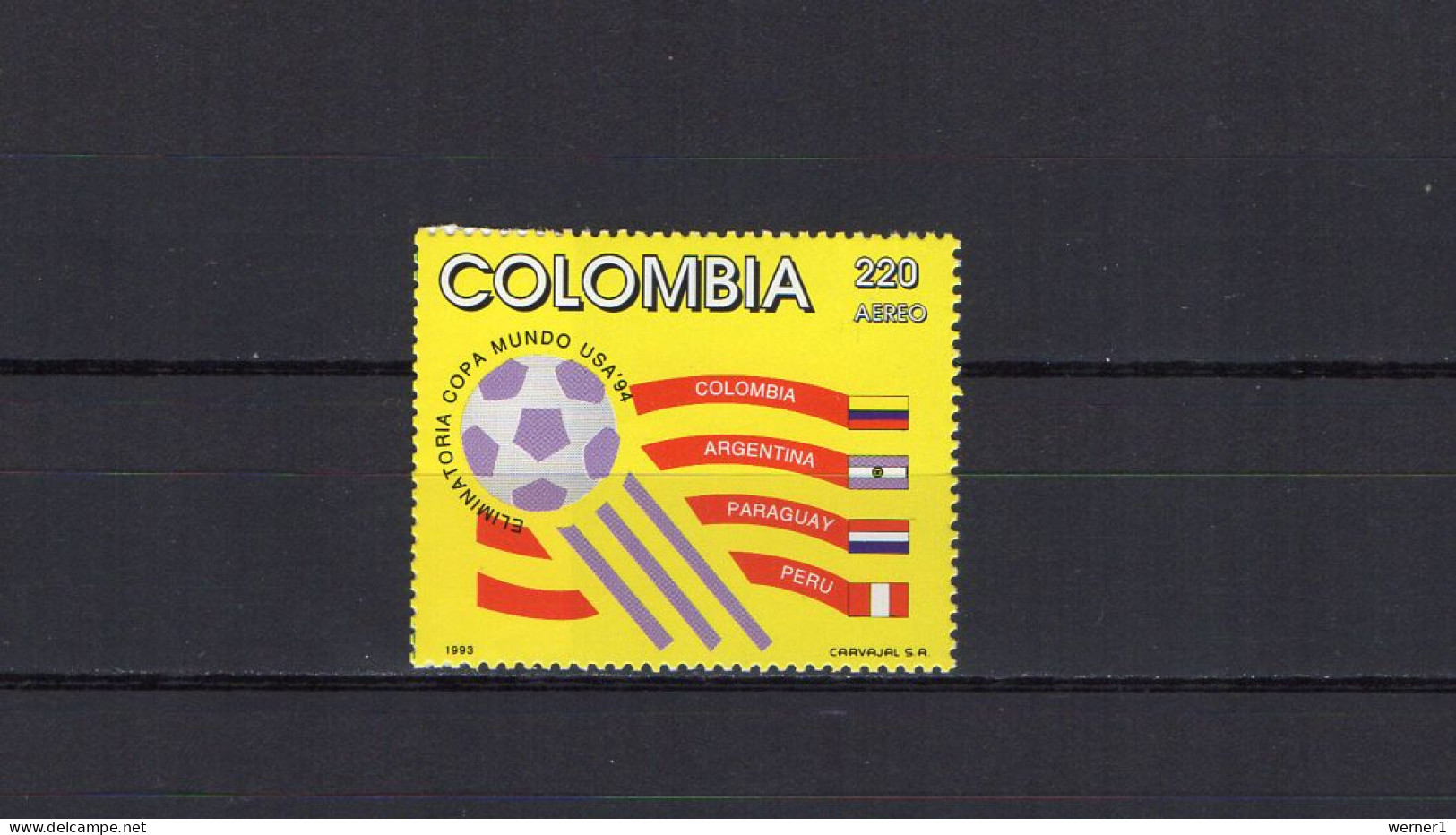 Colombia 1993 Football Soccer World Cup Stamp MNH - 1994 – États-Unis