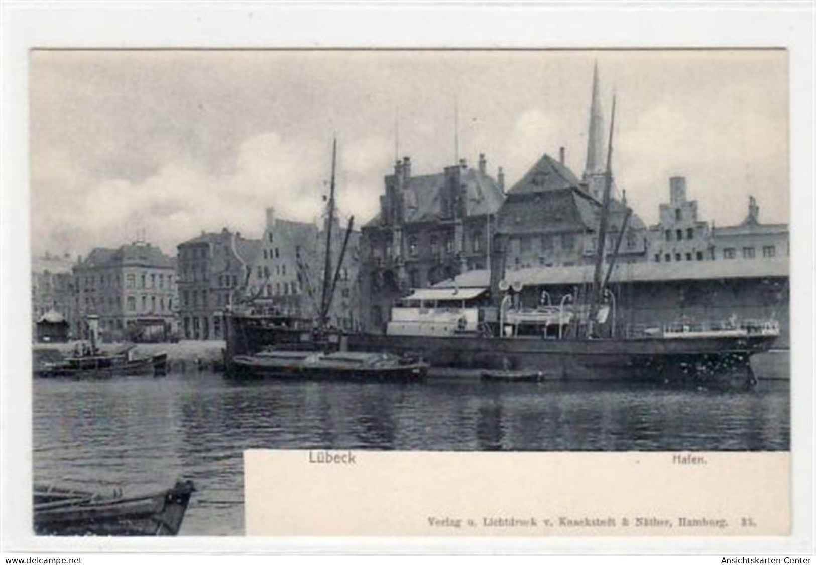 39070906 - Luebeck Mit Motiv Am Hafen. Ungelaufen Um 1900 Top Erhaltung. - Luebeck