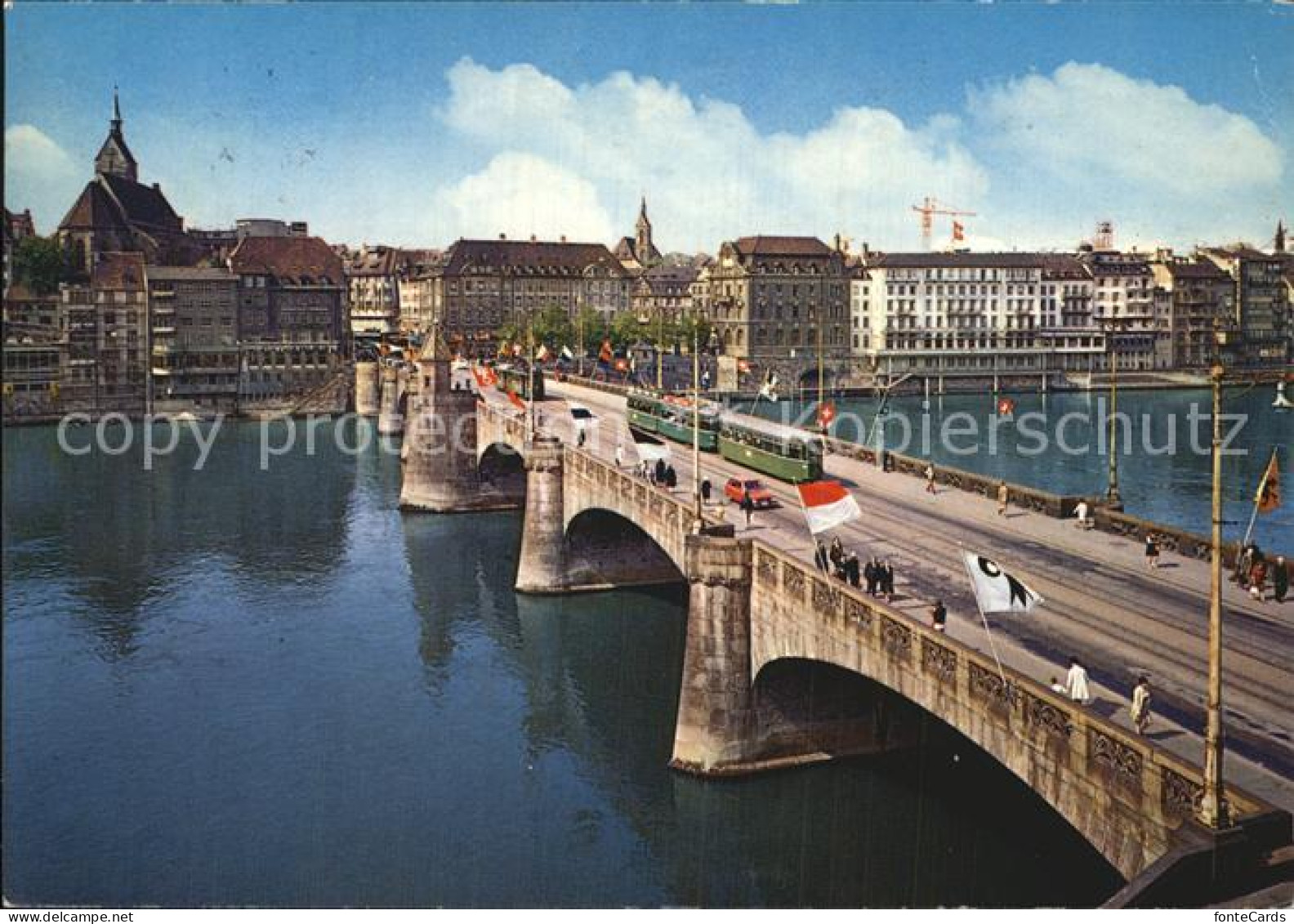 12609764 Basel BS Mittlere Rheinbruecke St. Martinskirche Basel - Altri & Non Classificati