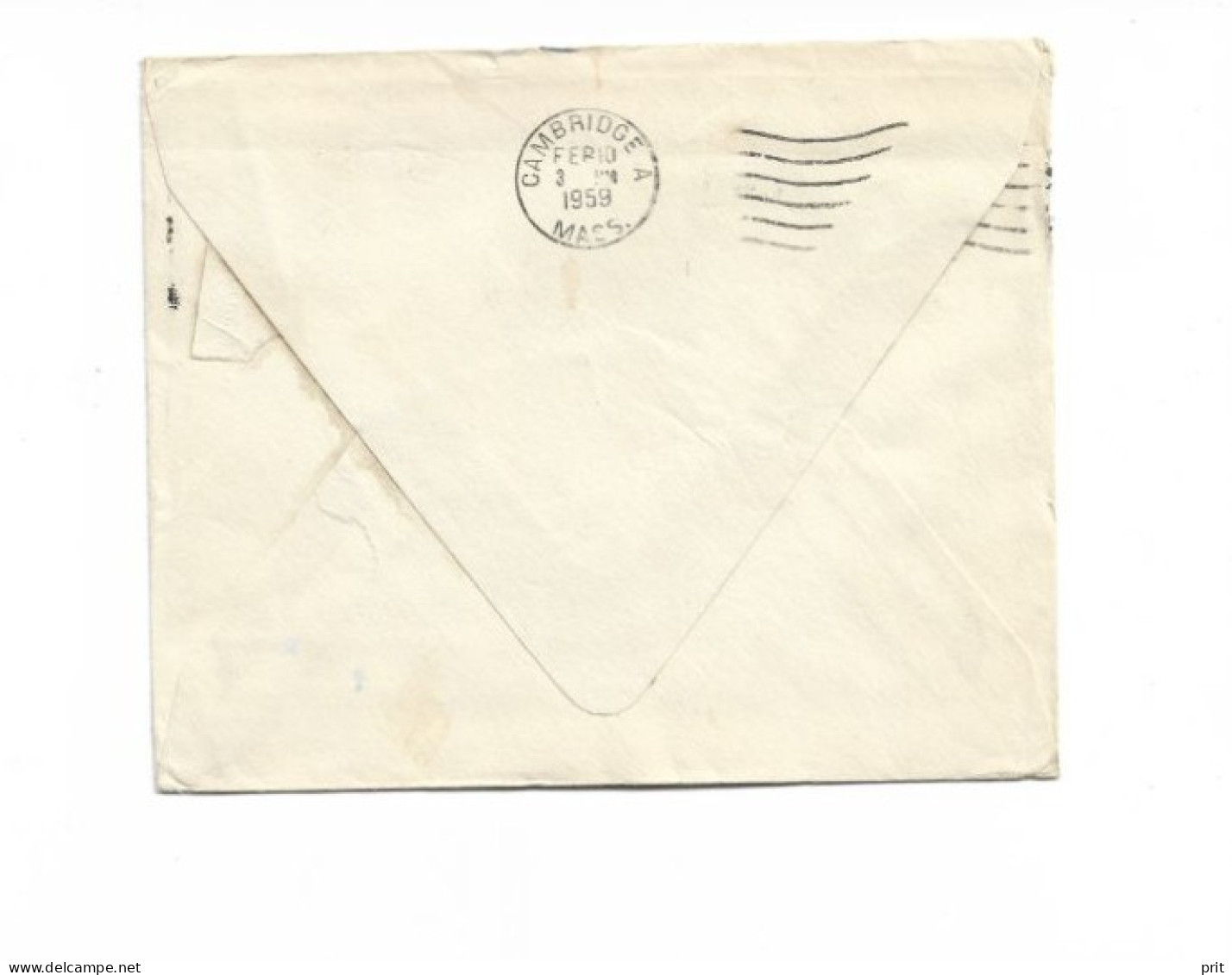 Porthmadog Wales Great Britain Airmail Cover To USA Redirected To New Address 1959 Elizabeth II 6d - Galles