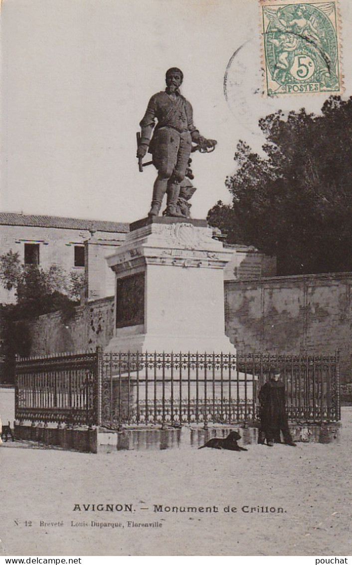 LE 1-(84) AVIGNON - MONUMENT DE CRILLON - 2 SCANS - Avignon