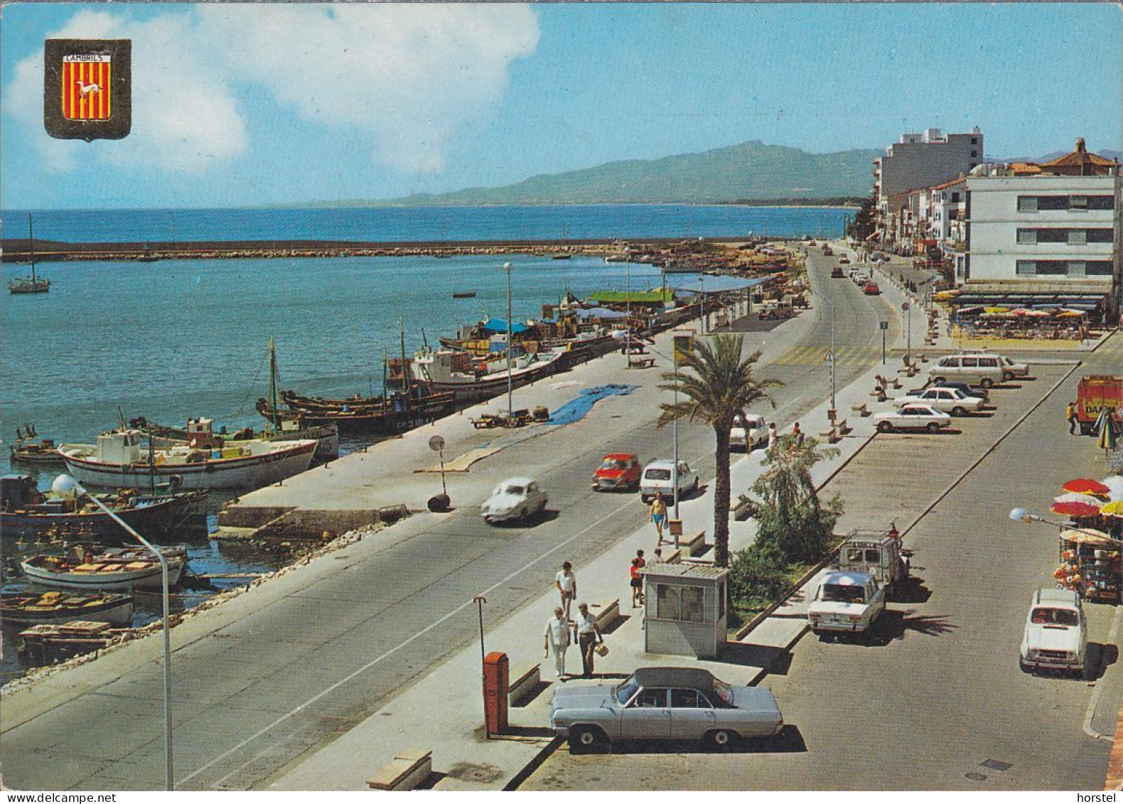 Spanien - Cambrils - Costa Dorada - Harbor - Cars - Opel Admiral - Renault R4 - Morris Mini Cooper - 2x Nice Stamps - Tarragona