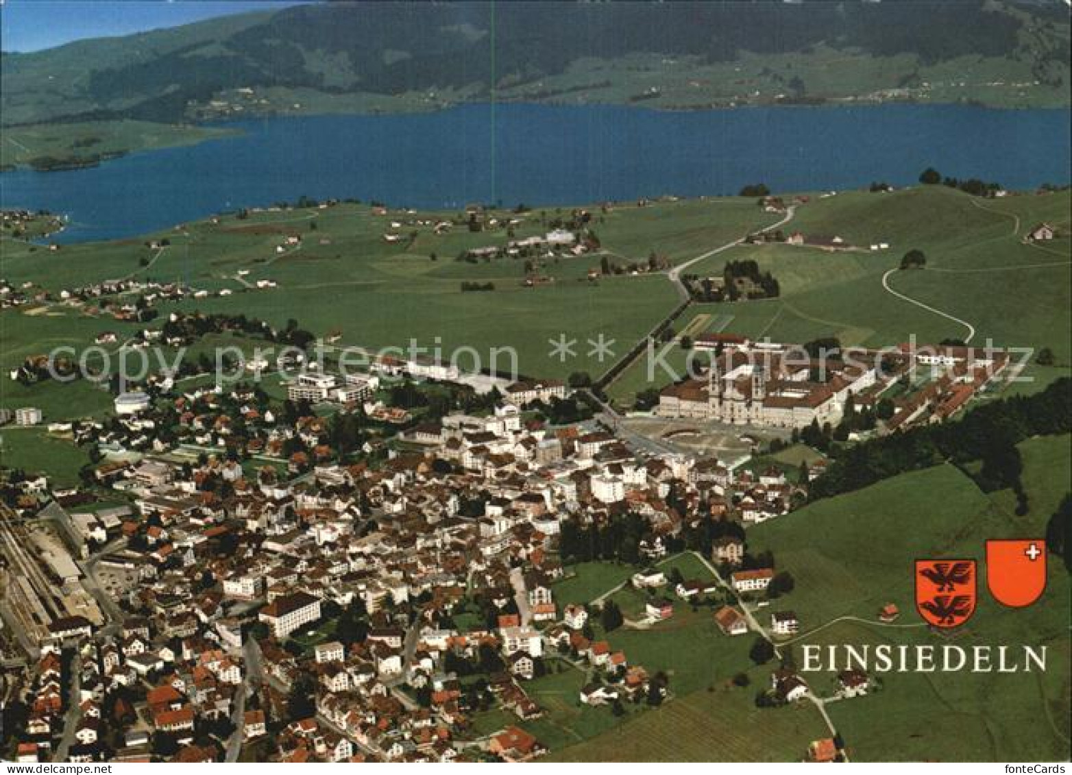 12608804 Einsiedeln SZ Fliegeraufnahme Mit Kloster Einsiedeln - Other & Unclassified
