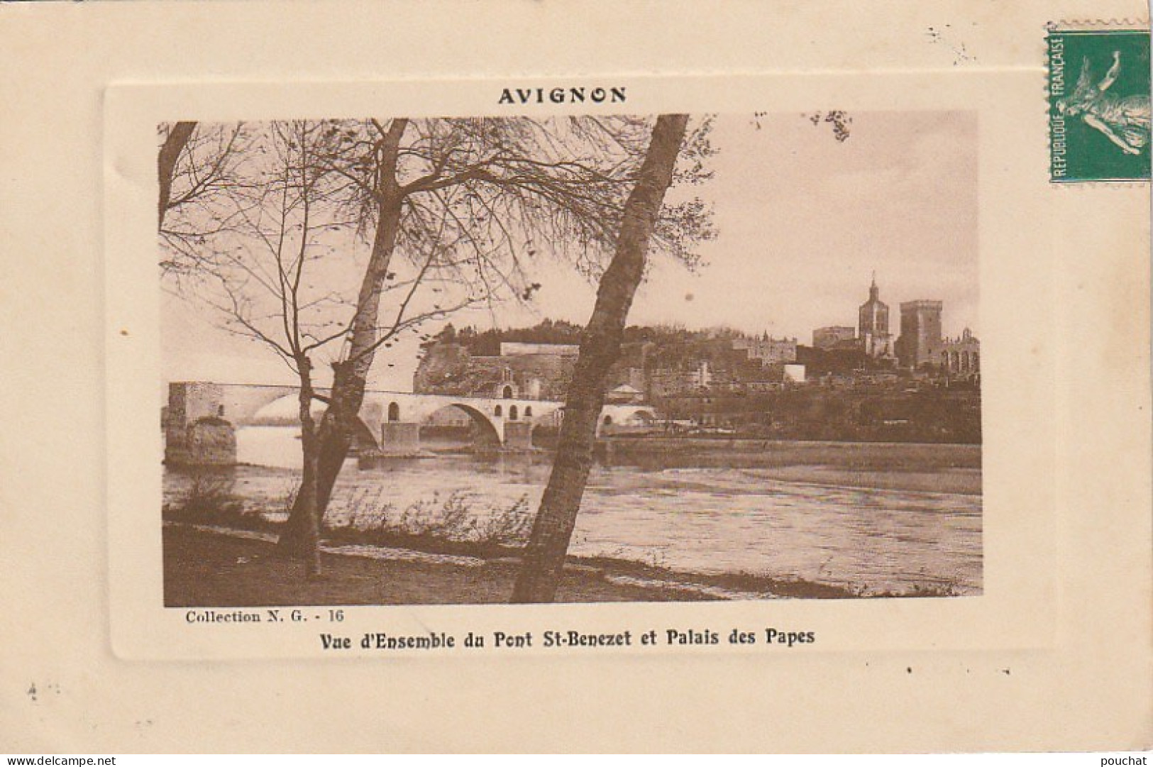LE 2-(84) AVIGNON - VUE D' ENSEMBLE DU PONT SAINT BENEZET ET PALAIS DES PAPES - 2 SCANS  - Avignon