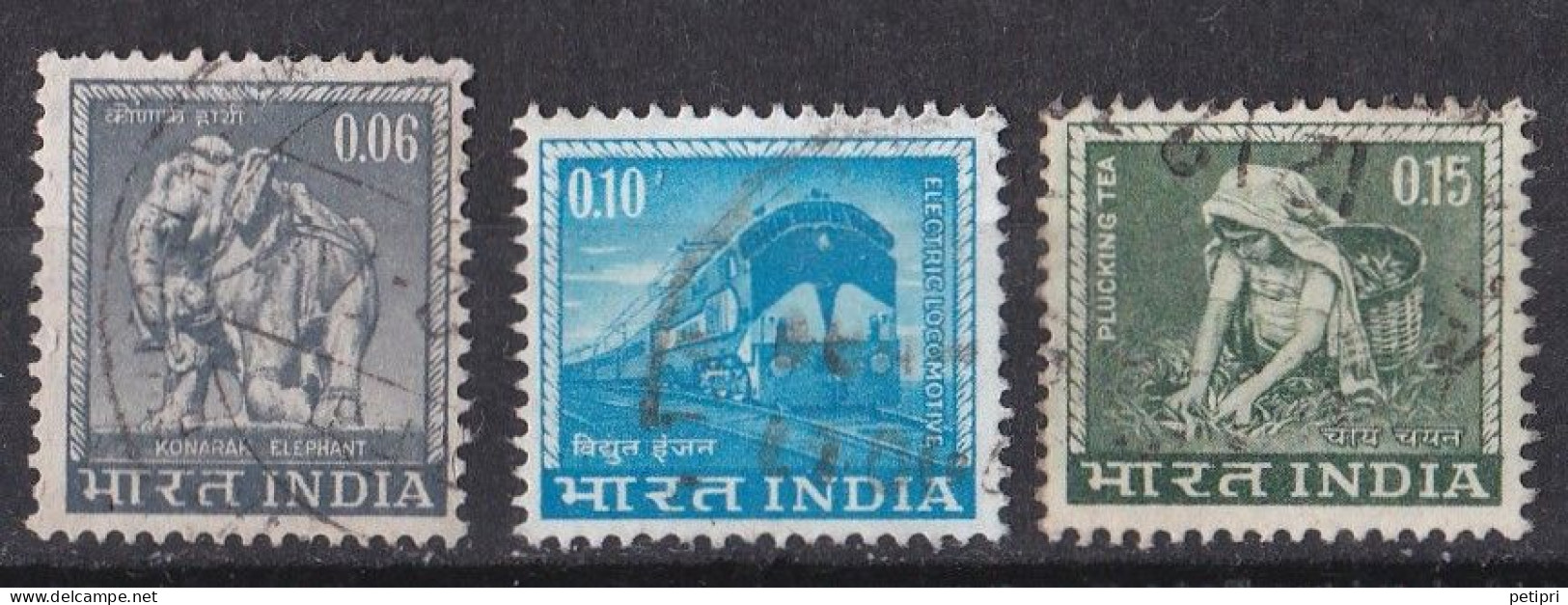 Inde  - 1950  1959 -  République -  Y&T N ° 191  192 Et 193  Oblitérés - Gebruikt