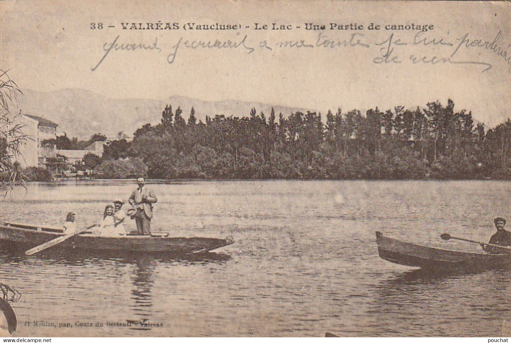 LE 2-(84) VALREAS - LE LAC - UNE PARTIE DE CANOTAGE - CANOTEURS  - 2 SCANS  - Valreas