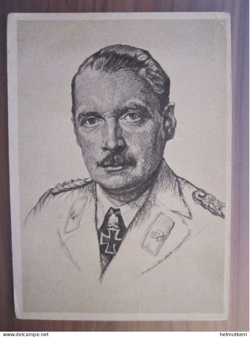 Ritterkreuzträger - Hyazinth Graf Strachwitz - Zeichnung Prof. O. Graf München - 1939-45