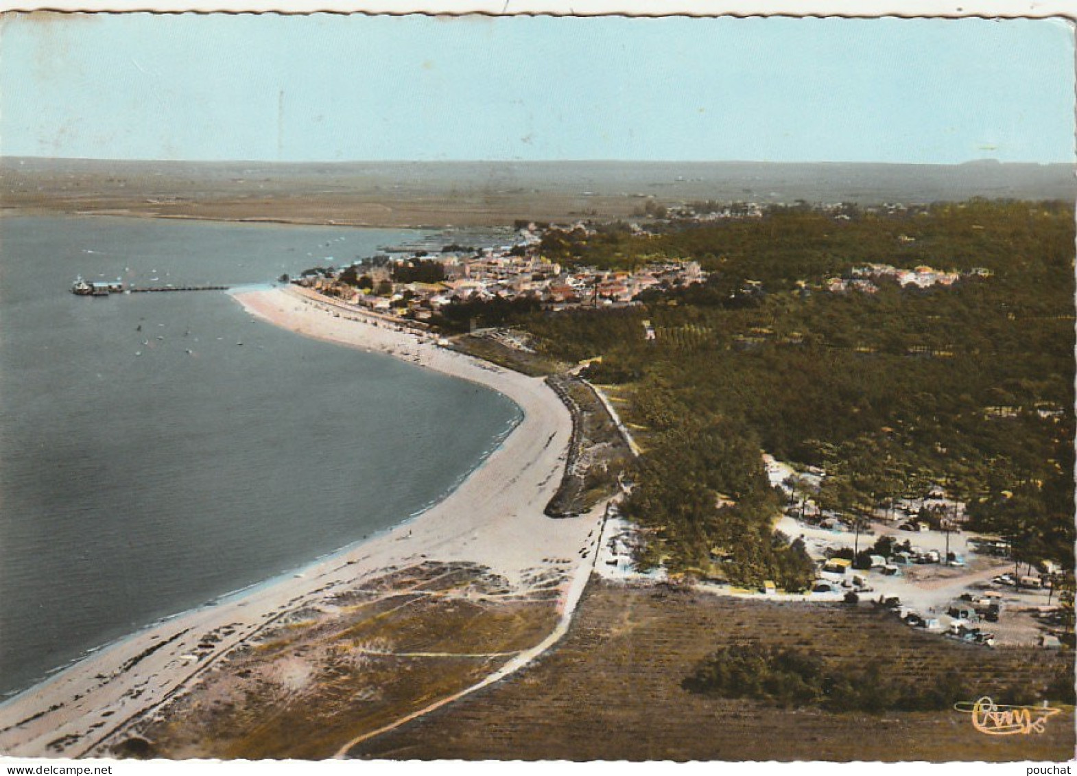 LE 3-(85) FROMENTINE - CAMPING DE LA GRANDE COTE - VUE AERIENNE - CARTE COULEURS - 2 SCANS - Altri & Non Classificati