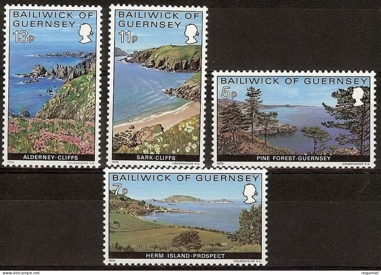 Guernsey 132/135 ** MNH. 1976 - Guernesey