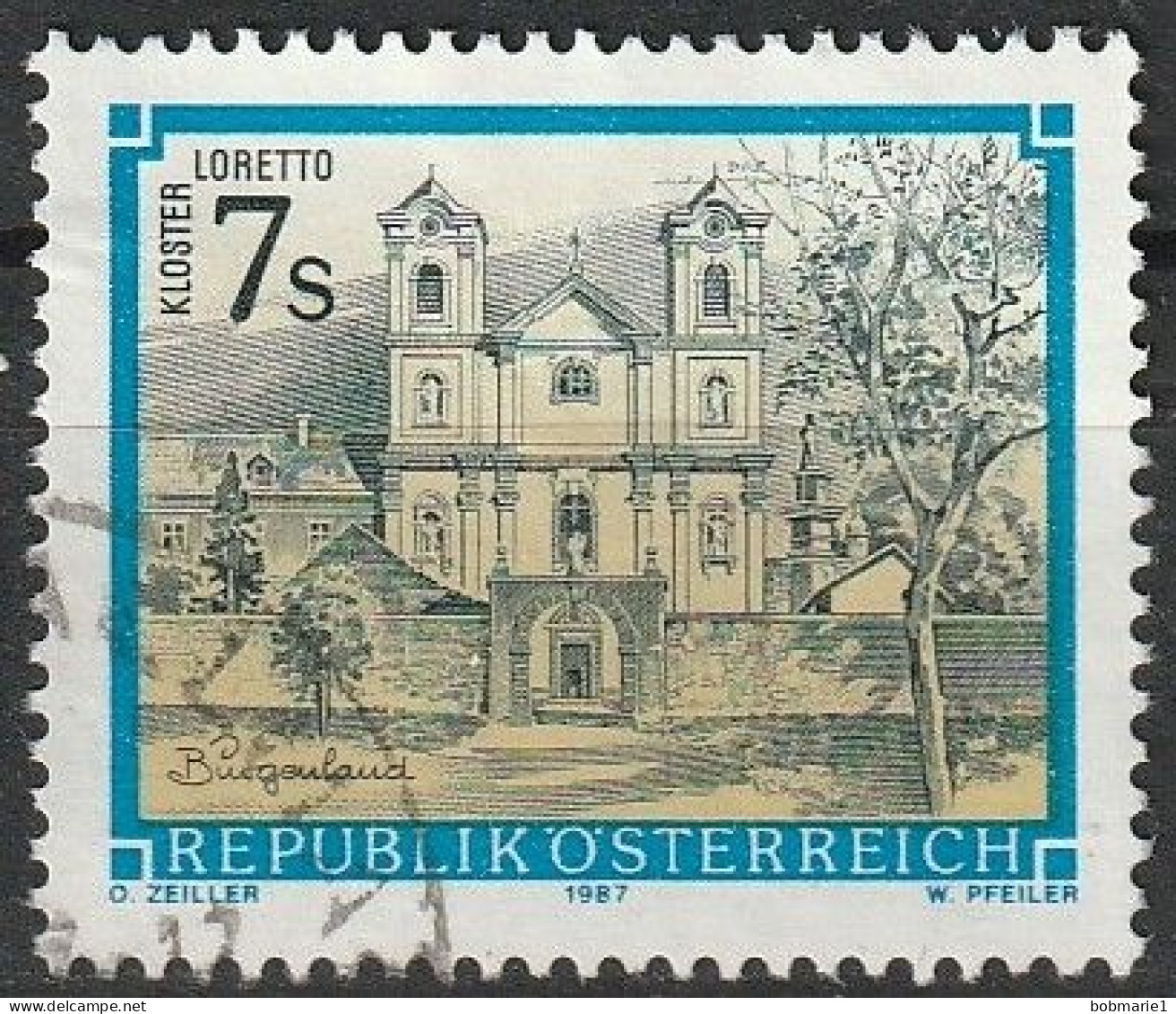 Série Abbayes Et Monastères, Timbre Autriche Oblitéré "Klooster Loretto" 1987 N° 1723 - Gebraucht