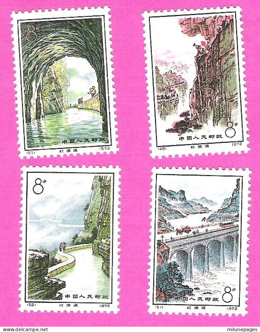 Chine China  中国 Canal Du Drapeau Rouge 1972 Série De 4 Valeurs Set Of 4 MNH ** YT 1865/1868 - Nuovi