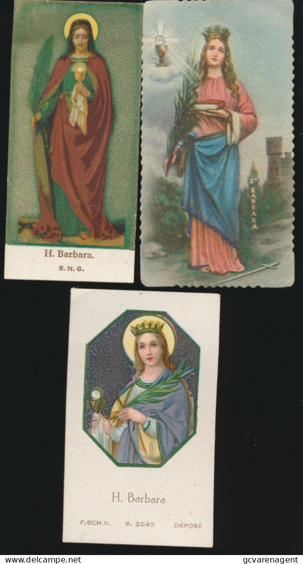 3  X S.BARBARA. =     + - 7 X 3 CM      2 SCANS - Devotion Images