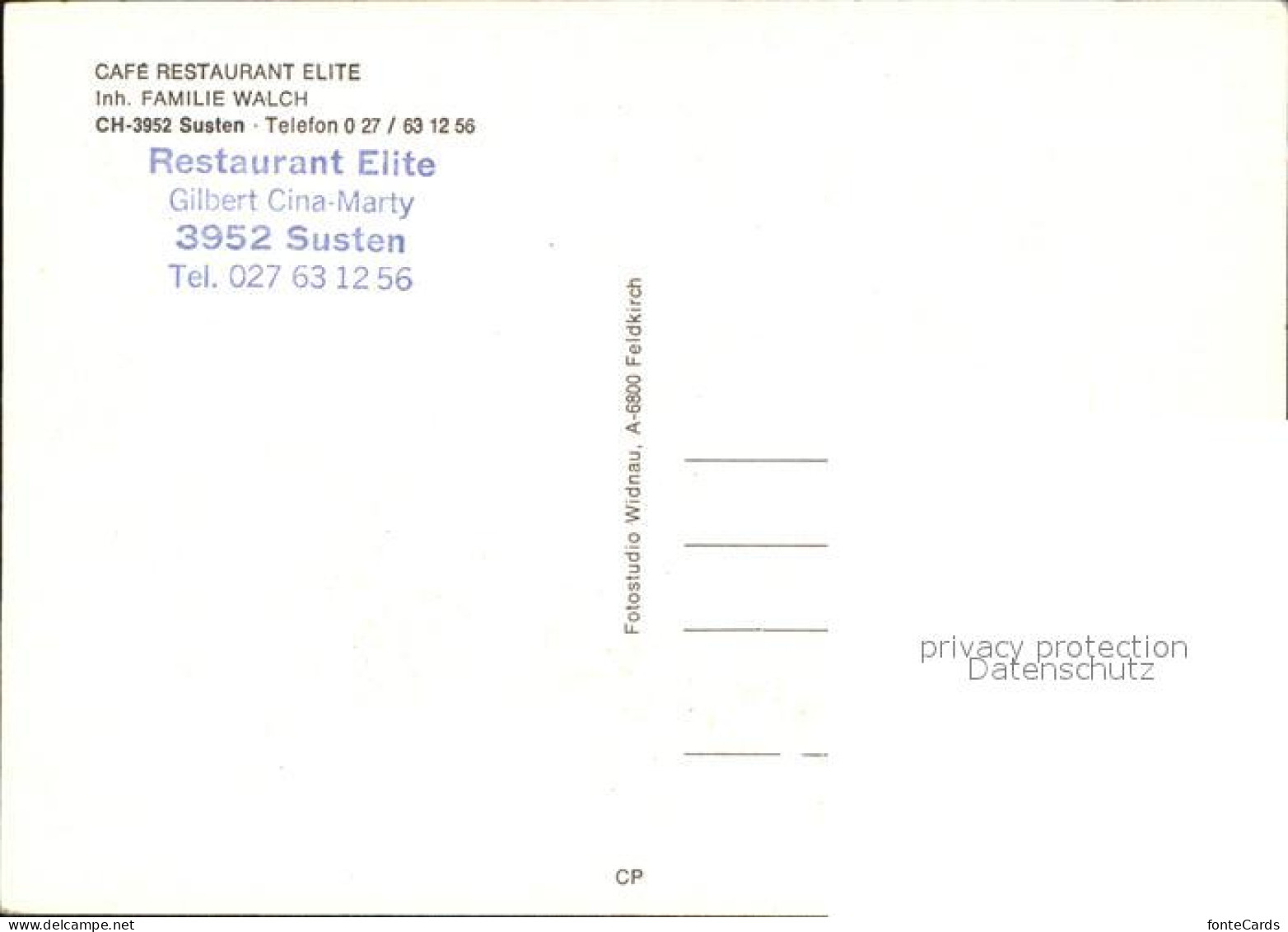 12607668 Susten Innertkirchen Cafe Restaurant Elite Familie Walch Susten Innertk - Otros & Sin Clasificación