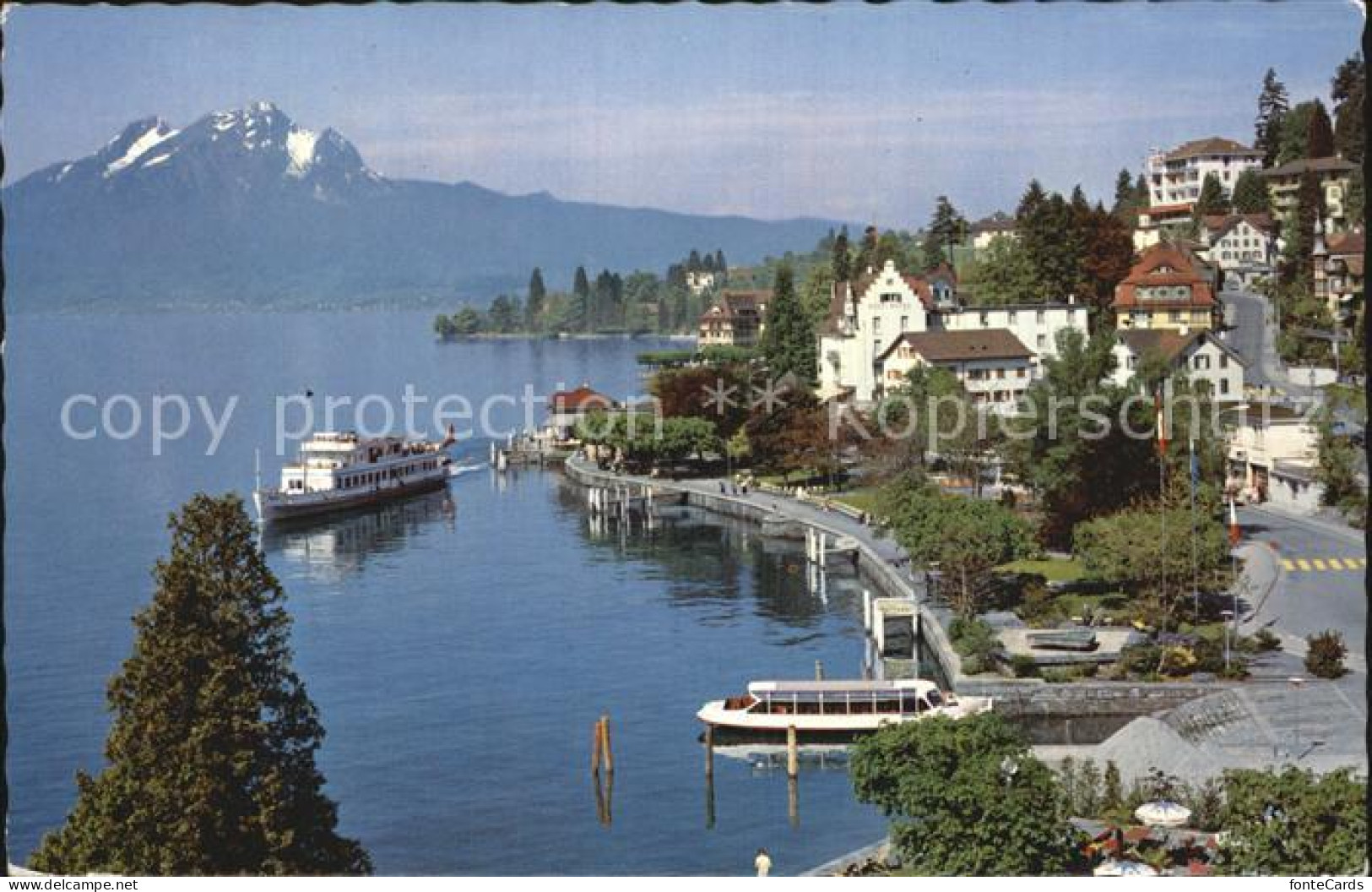 12606751 Weggis Vierwaldstaettersee Promenade Mit Pilatus Weggis - Sonstige & Ohne Zuordnung