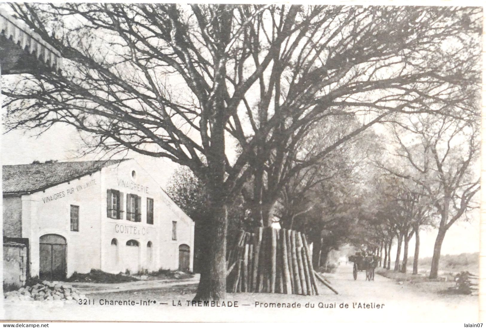 C. P. A. : 17 : LA TREMBLADE : Promenade Du Quai De L'Atelier, "Vinaigrerie CONTE Et Cie" - La Tremblade