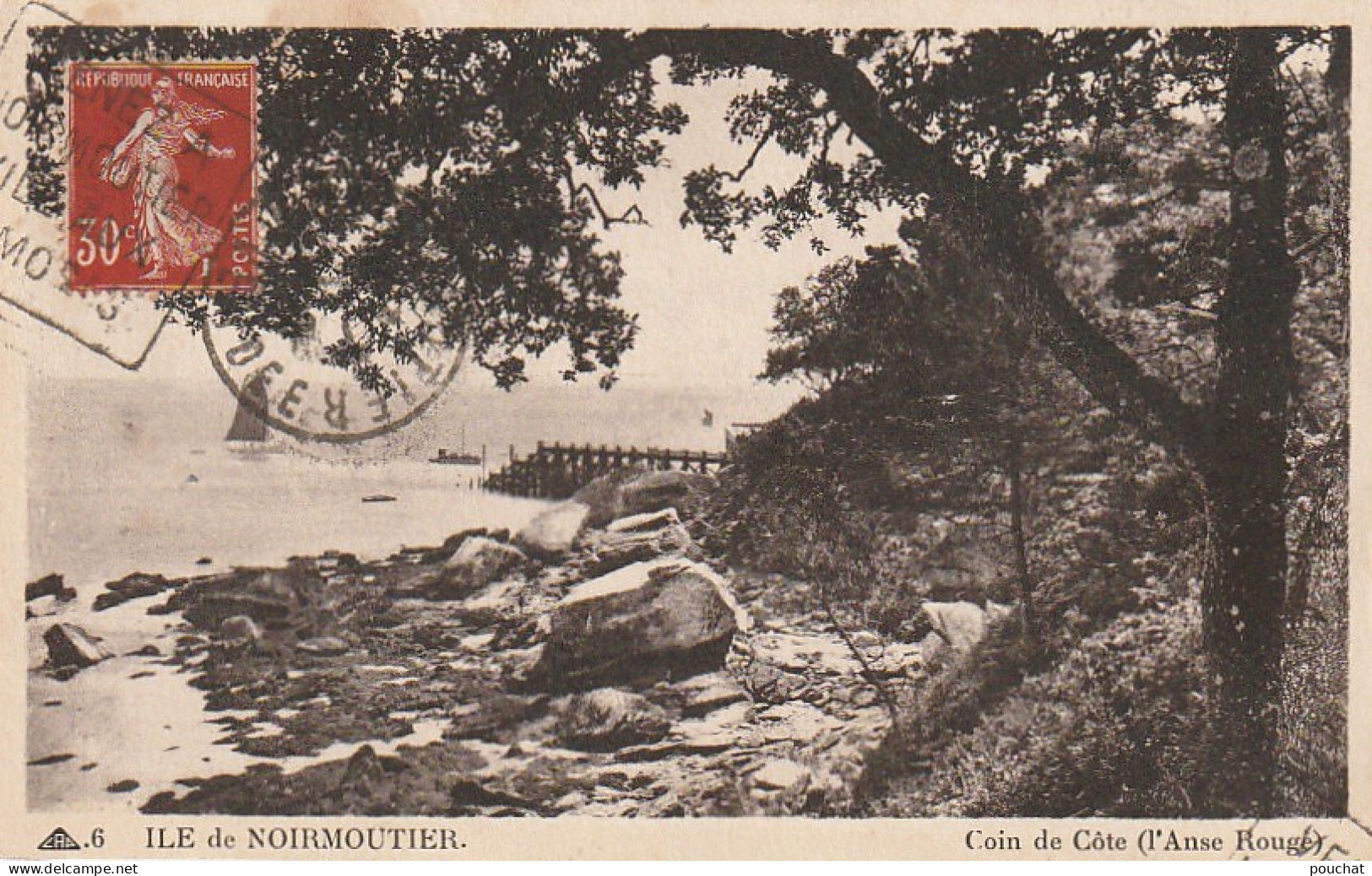 LE 5-(85)  ILE DE NOIRMOUTIER - COIN DE COTE ( L' ANSE ROUGE) - 2 SCANS - Noirmoutier