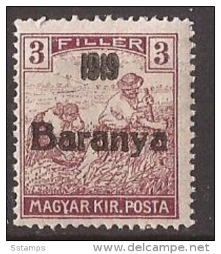 1919  18-34   BARANYA  UNGARN SERBIA JUGOSLAVIJA OVERPRINT  INTERESSANT  - TYP II NEVER HINGED - Baranya